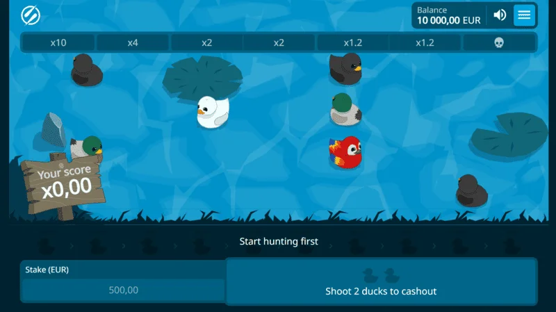 Exploding Ducks - পানিতে হাঁস সহ গেম স্ক্রিন